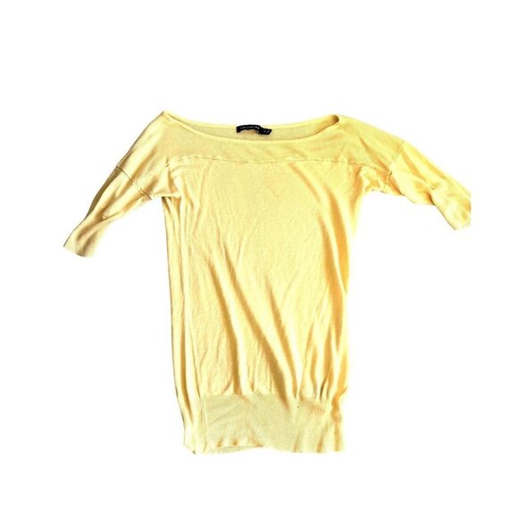 The Limited Vintage Short Sleeve Yellow Sweater XS - Picture 6 of 10